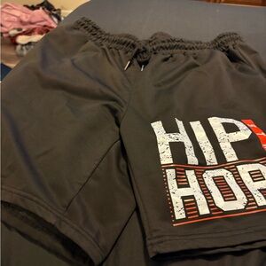 Black Hip Hop Graphic Shorts